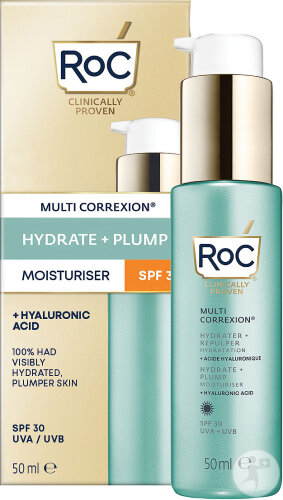 RoC Multi Correxion Hydrater + Repulper Hydratation IP30 Flacon-Pompe 50ml