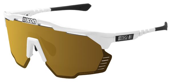 Lunettes Scicon Aeroshade Kunken Blanc Brillant / Bronze Miroir
