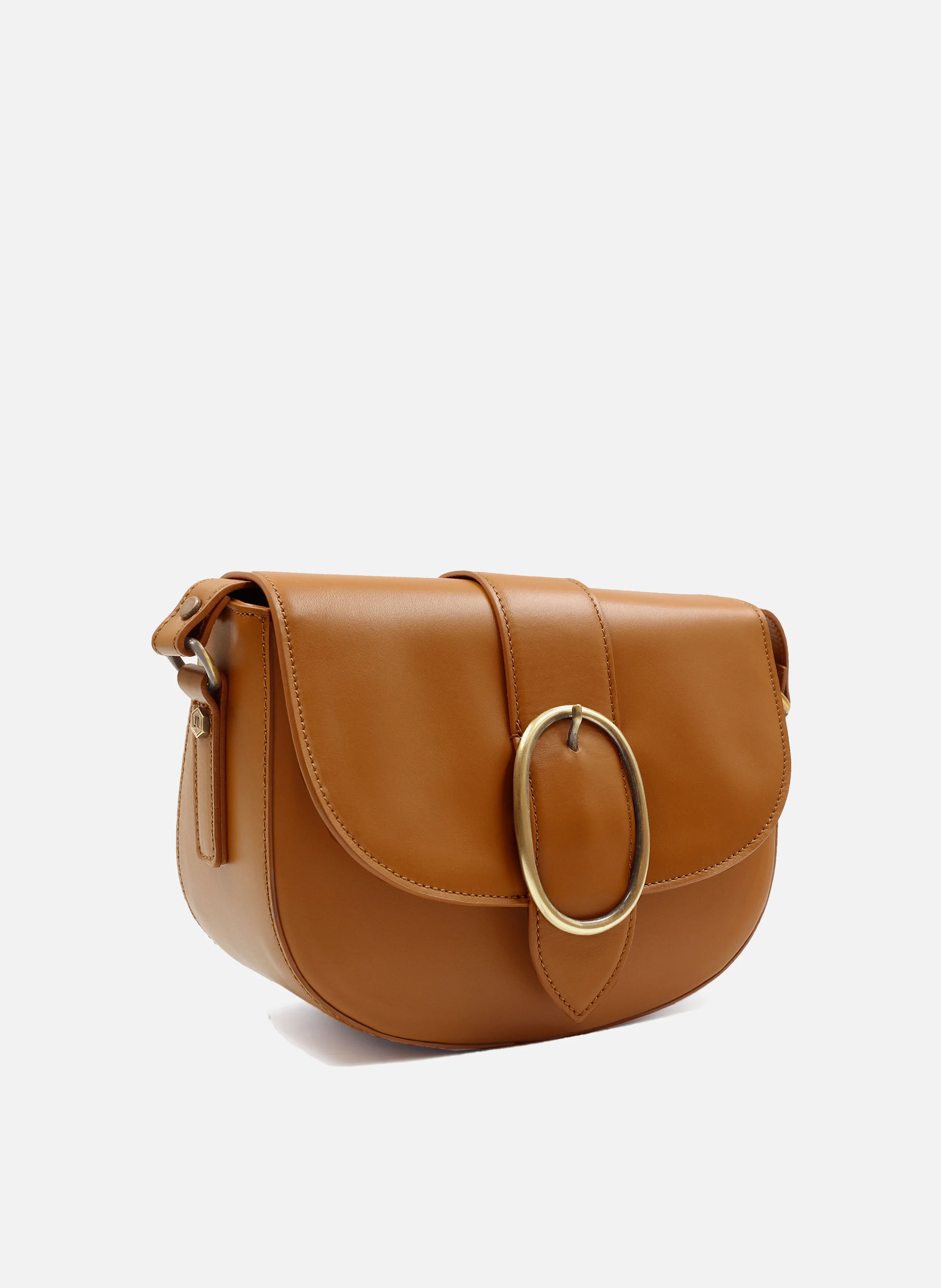 Sac boucle cuir lisse | Marron