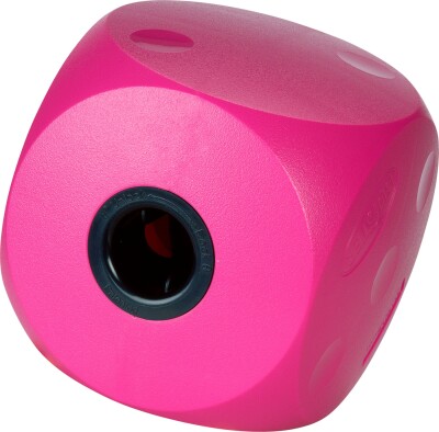 Buster - Mini Cube Hundelegetøj - Pink - 9 CM