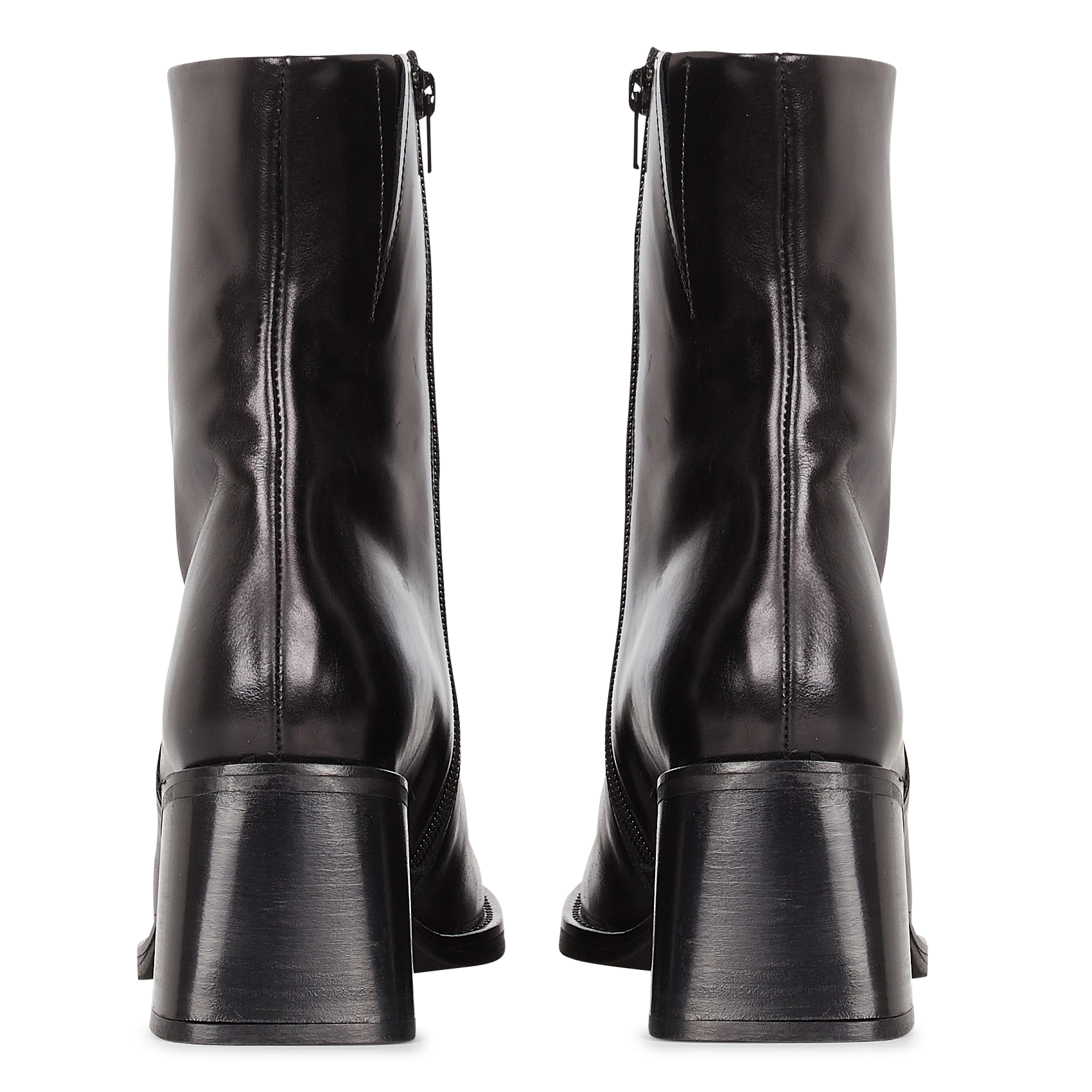 DIOUMA - Bottines à talon en cuir | Noir