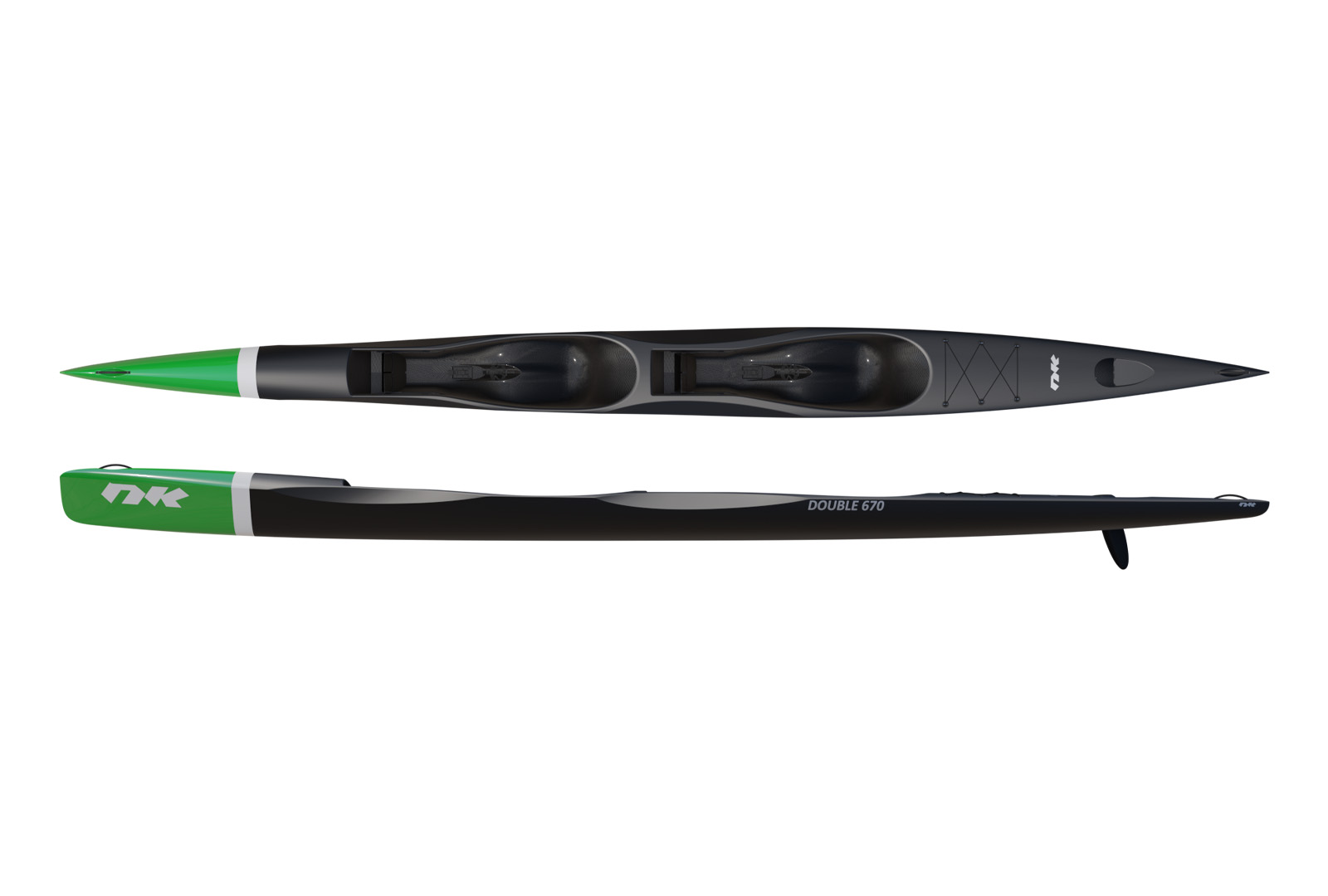 Nordic Kayaks Double 670 CarbonLite S Sort/Grønn