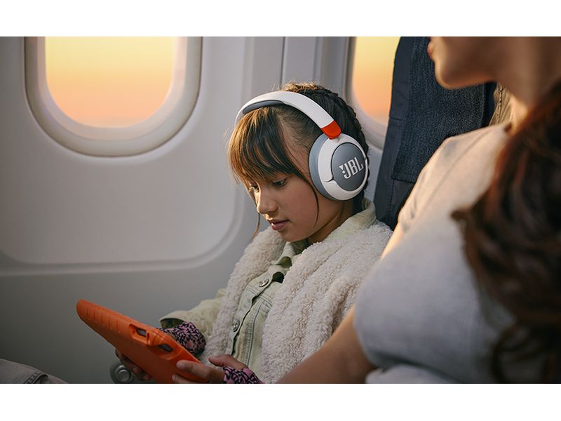 JBL Over-Ear-Kopfhörer Junior 470NC Weiss Drahtloser Kopfhörer für Kinder mit Lautstärkenbegrenzung
