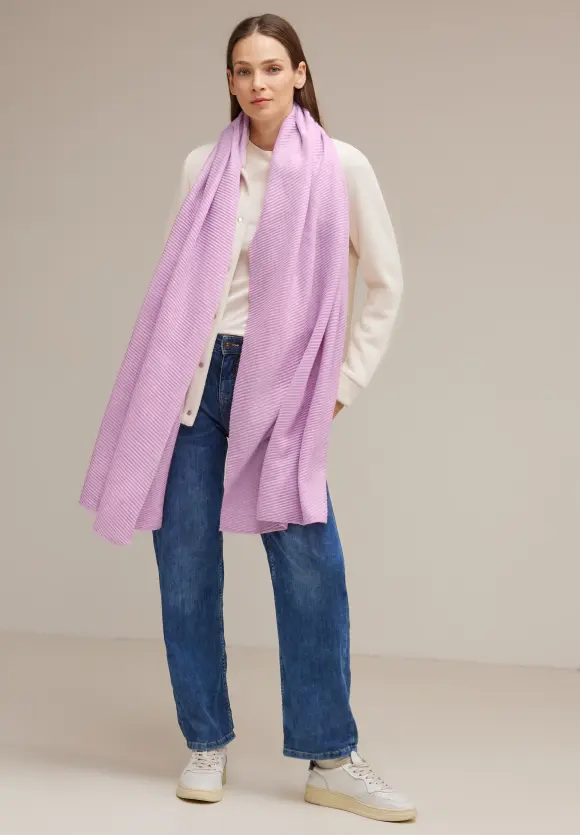 Plisseé Schal - soft rose melange