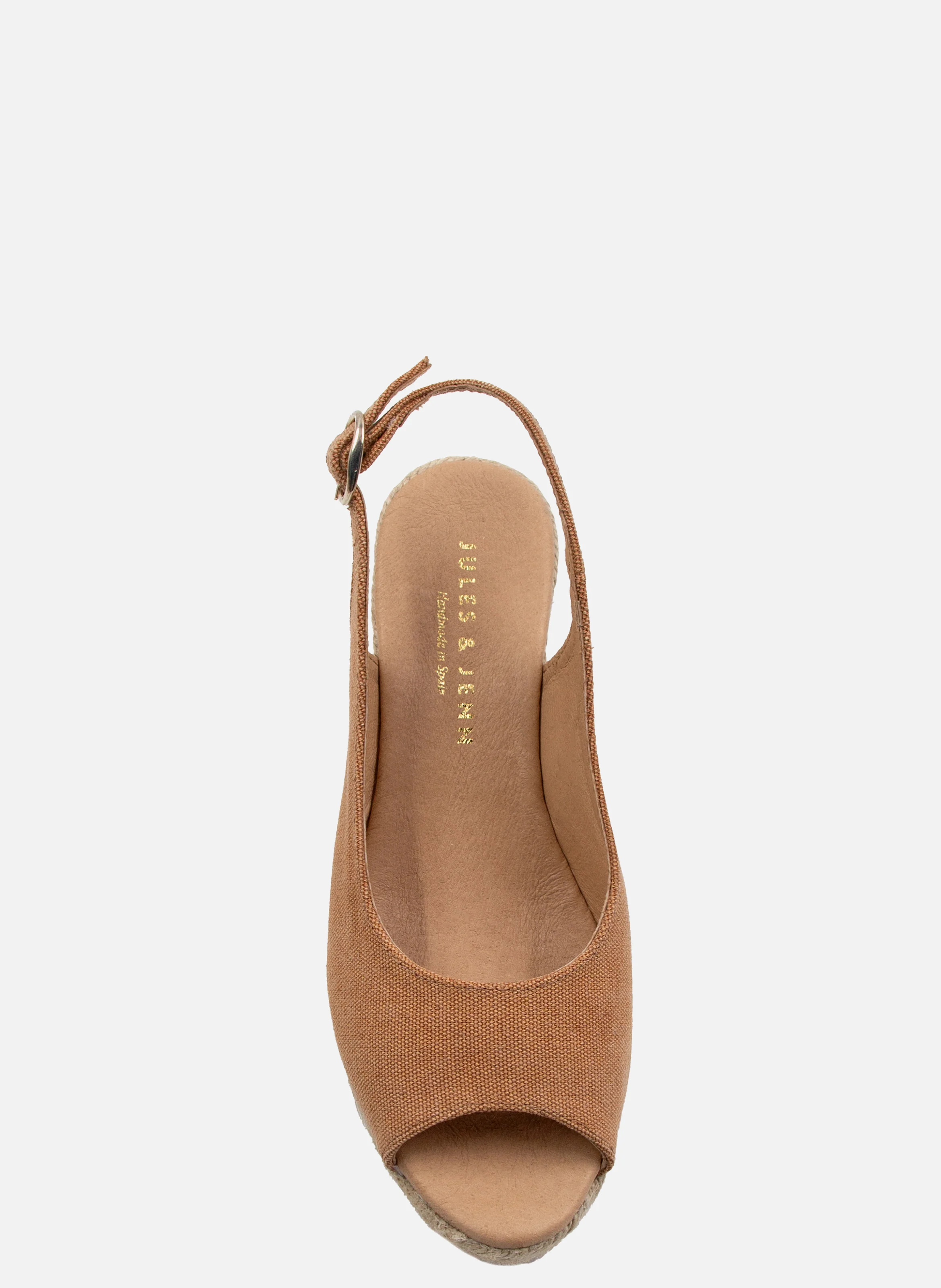 Espadrilles slingback toile recyclée | Marron