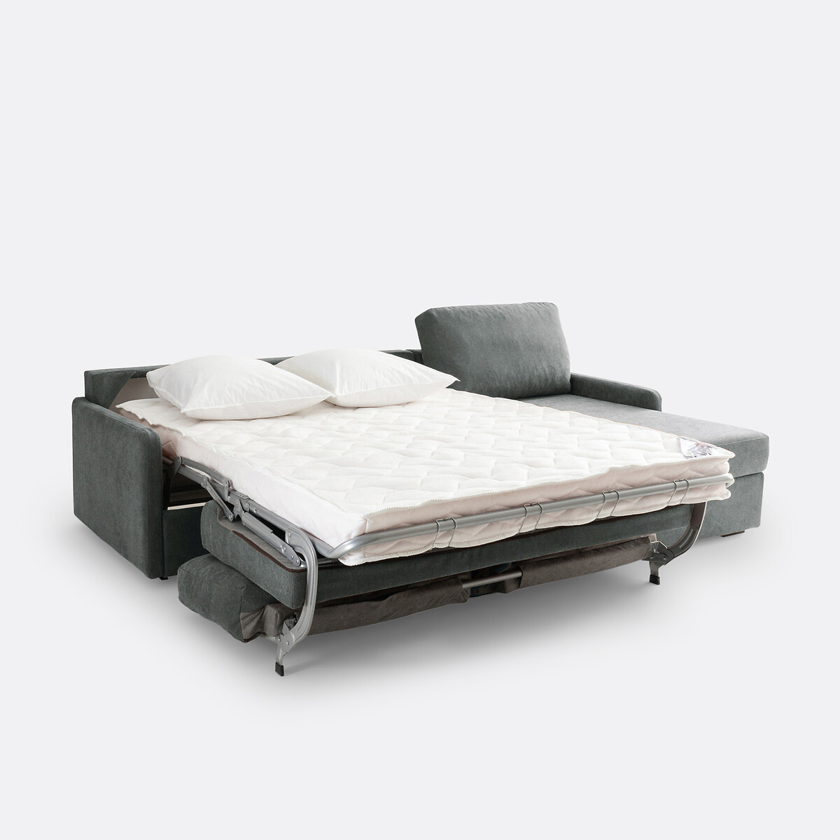 LA REDOUTE INTERIEURS<br>Sofá-cama de canto, tecido texturizado, espuma Marta