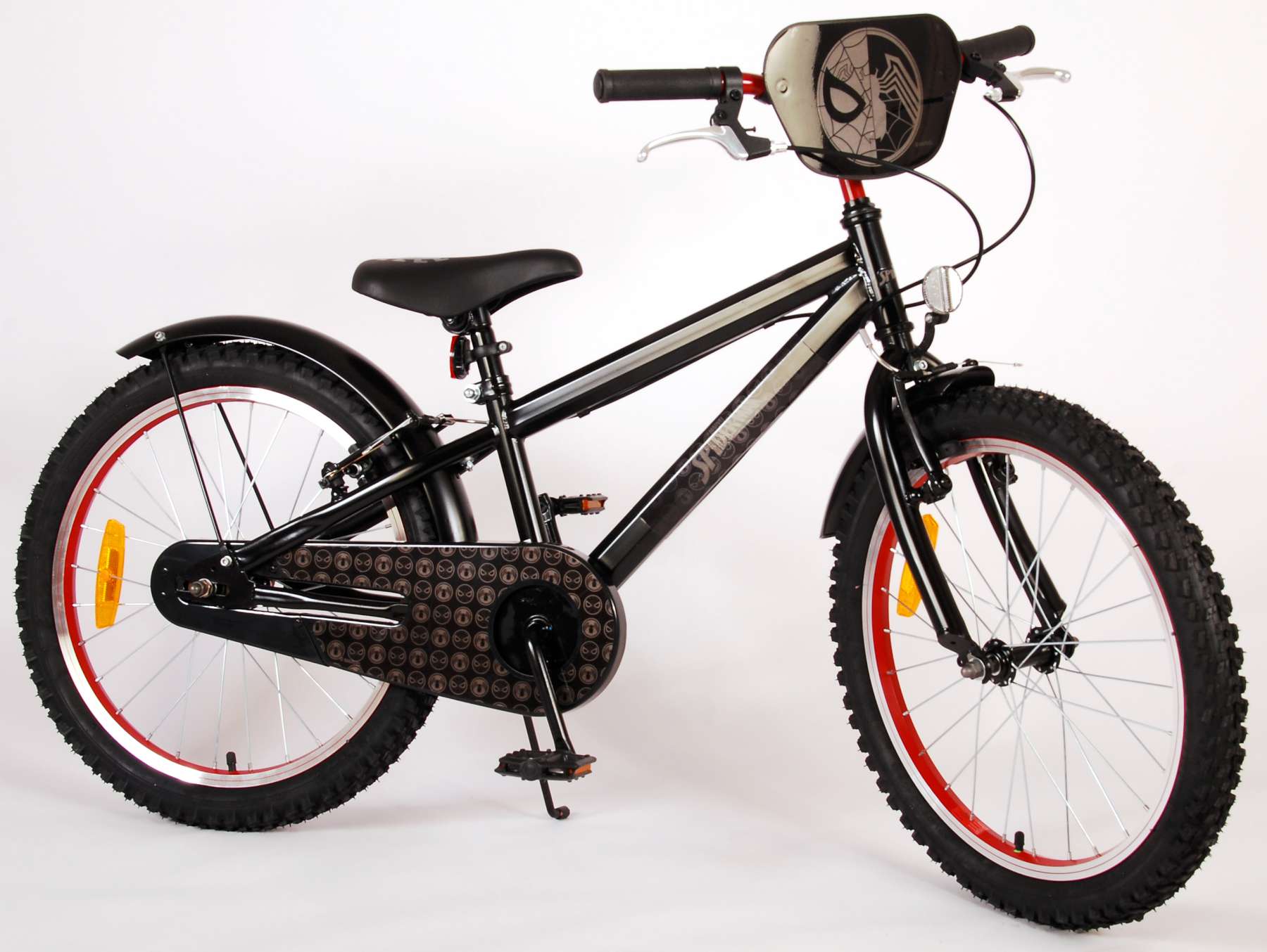 Kinderfahrrad Spider-Man für Jungen 20 Zoll Kinderrad in Mattschwarz