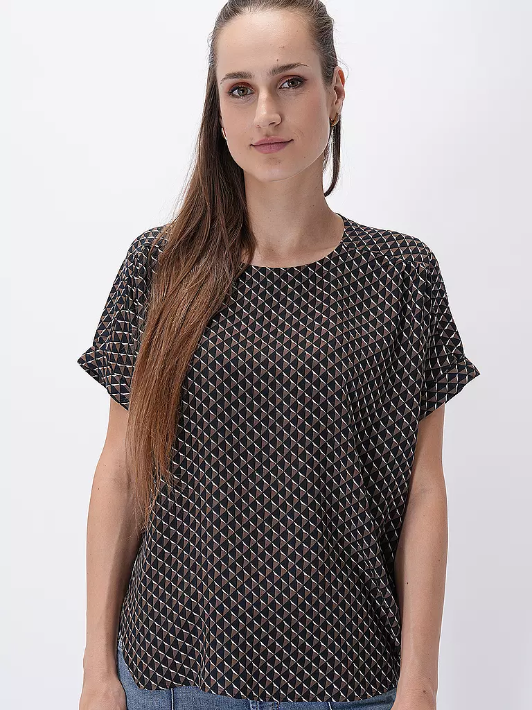 OPUS Blusenshirt FEMKA MINIMAL braun