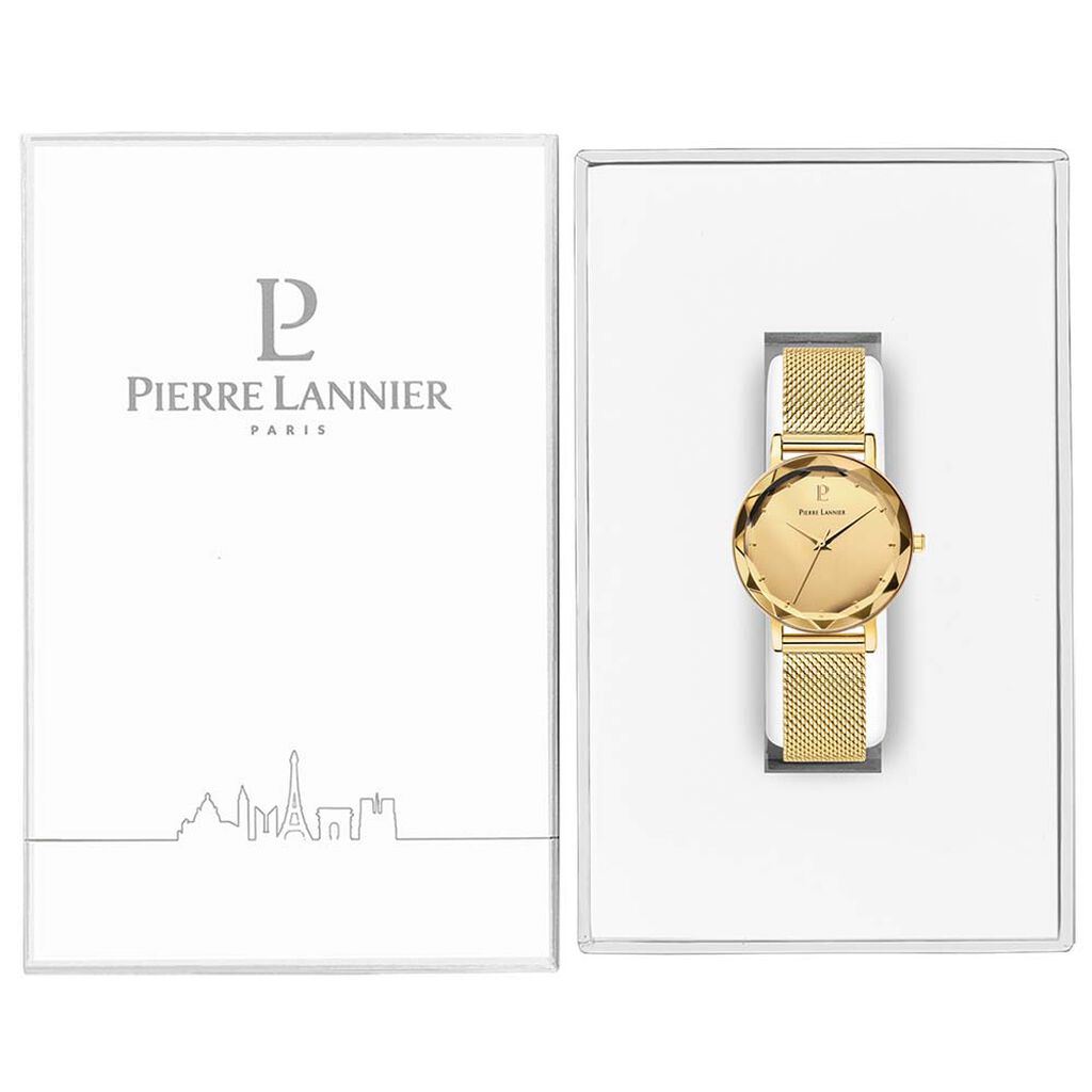Montre Lannier Pierre Multiples Acier Doré