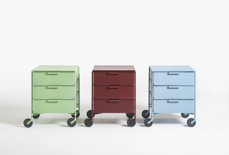 Kartell Mobil 3 trolley mat Wit