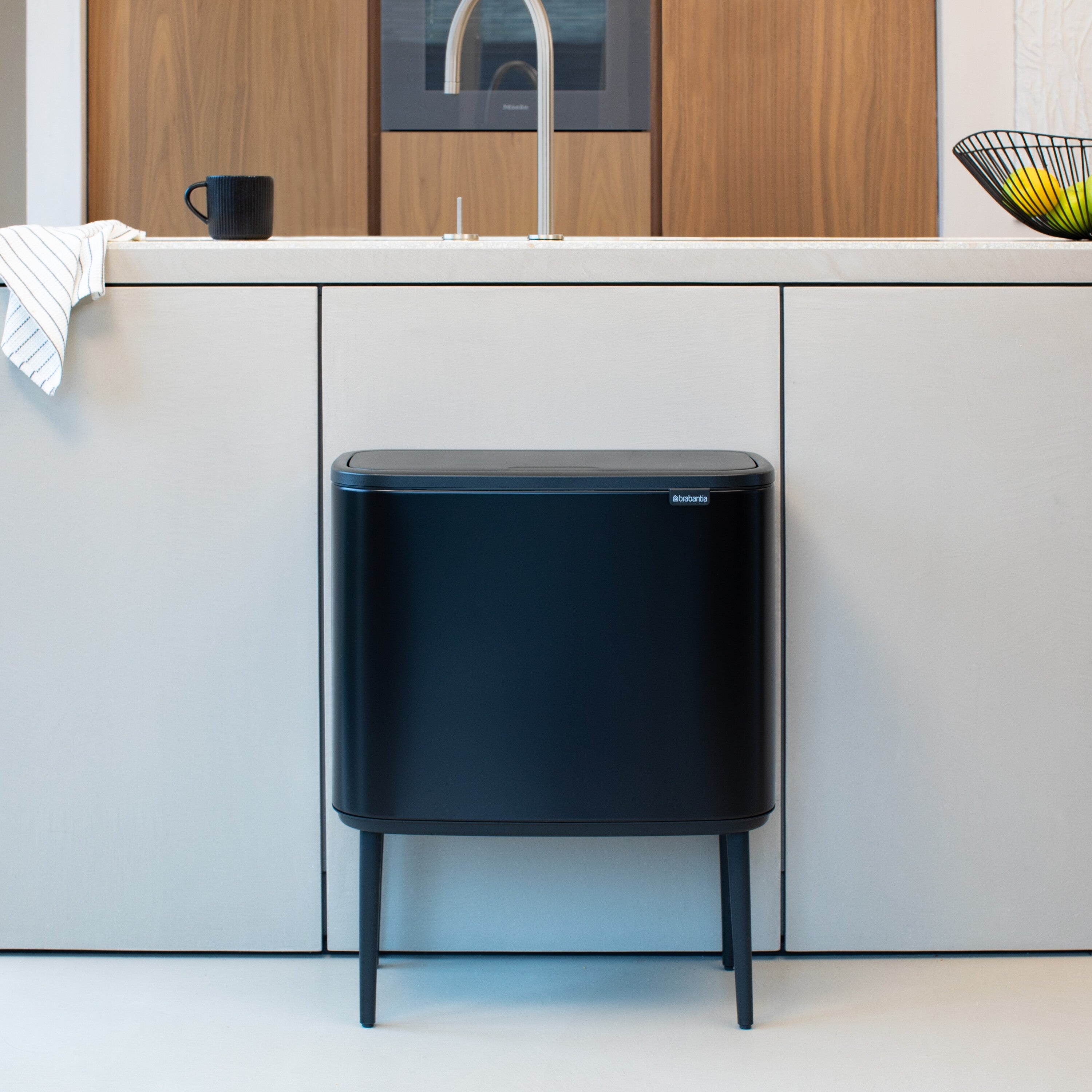 Brabantia Bo Touch Bin Afvalemmer 3 x 11 L  - Zwart