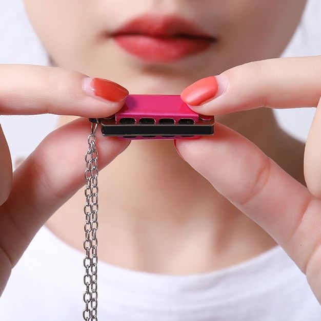 Lilafey - Harmonica Hanger Ketting van Roestvrij Staal