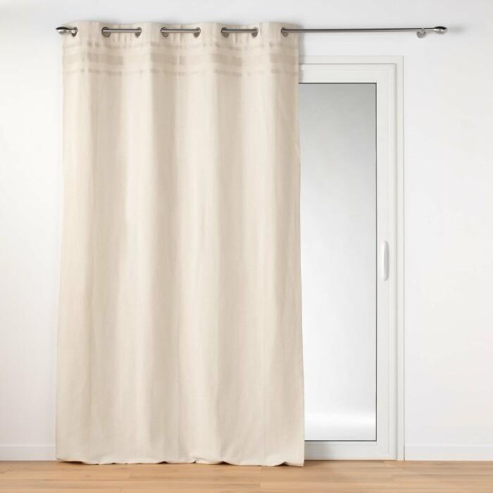 RIDEAU OEILLETS 140X240CM COTON JACQUARD DORELINE