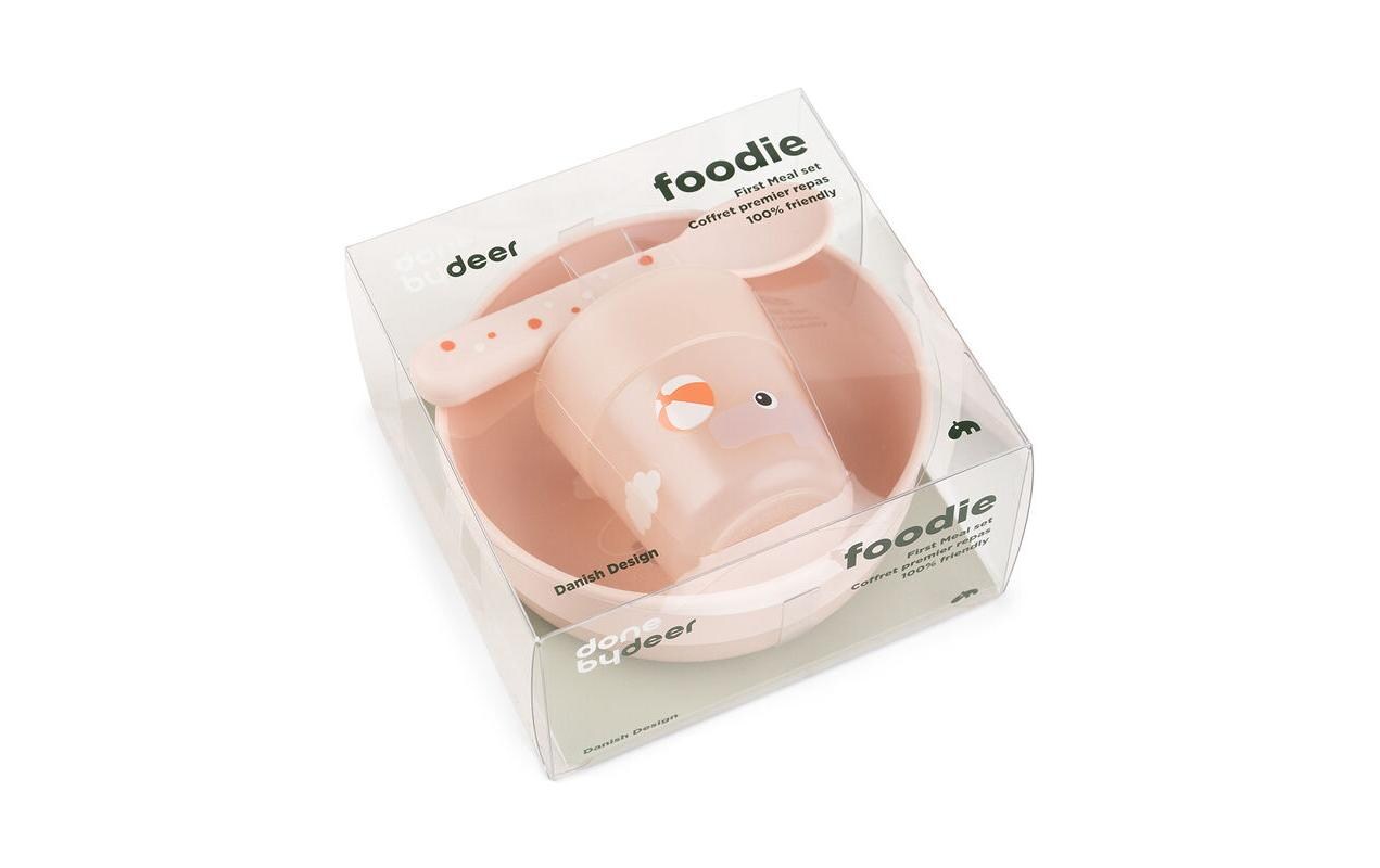 Kindergeschirrset Foodie first meal RosaPraktisches Geschirr-Set