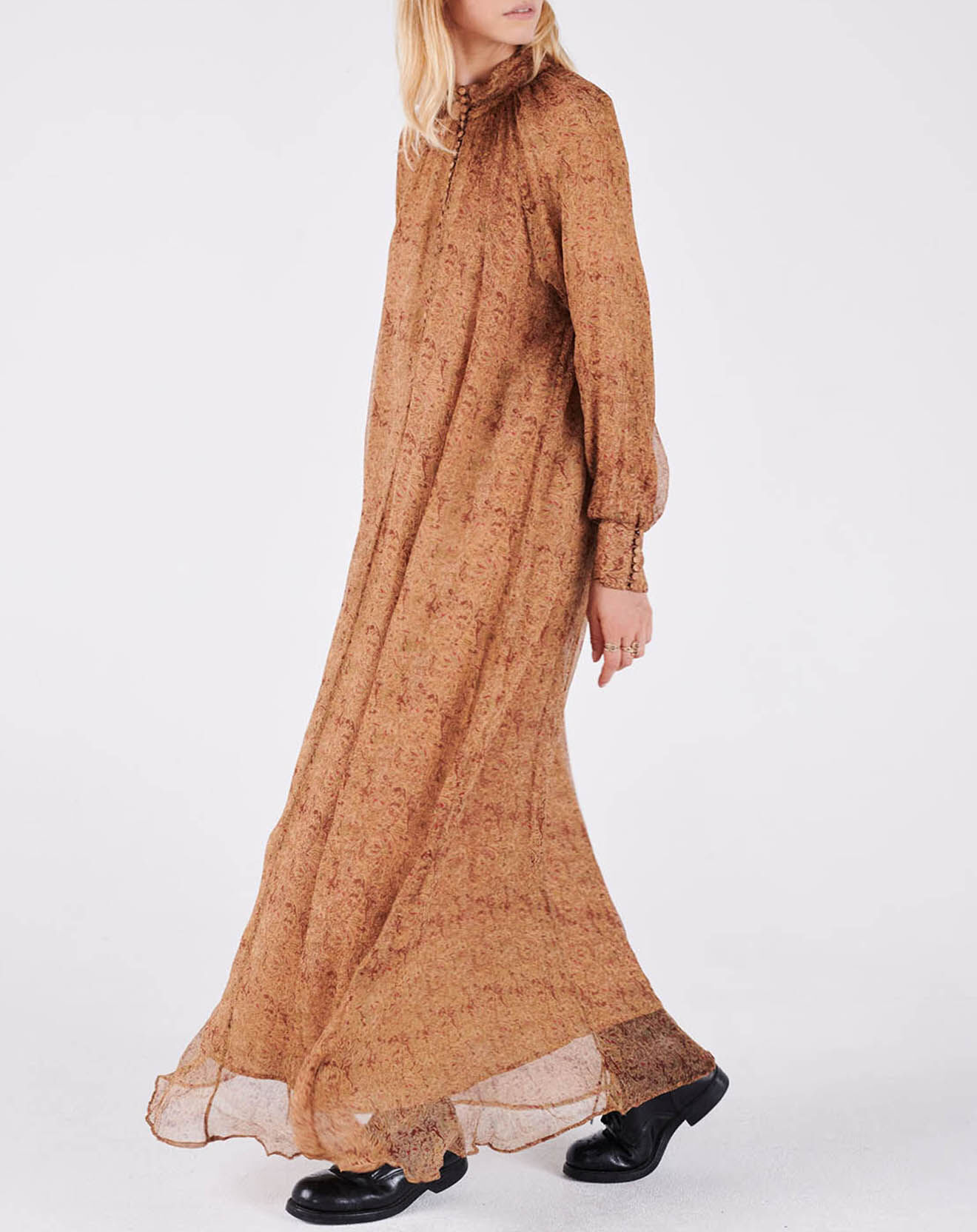 Swildens Robe Chiara imprimée beige