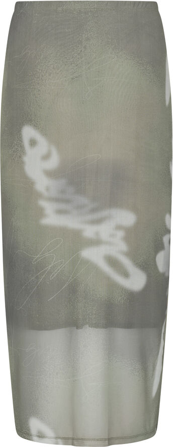 Oval Square Alicia Skirt Abbey stone scrible aop