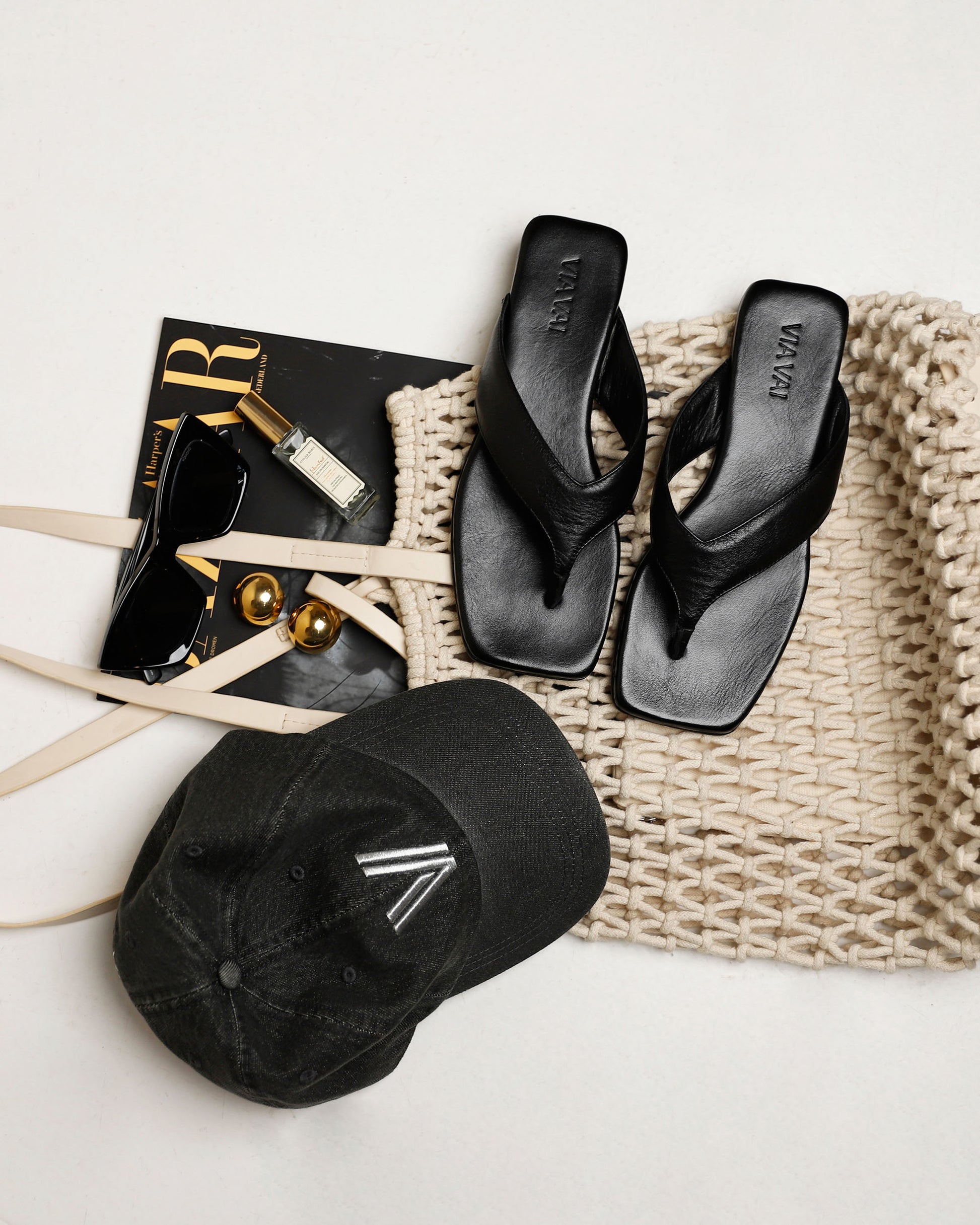 VIA VAI zwarte slippers Kiki Berry