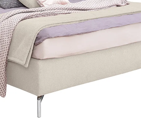 Boxspringbett »Arano«, 140 x 200 cm, Matratzenhärtegrad H2, cremebeige