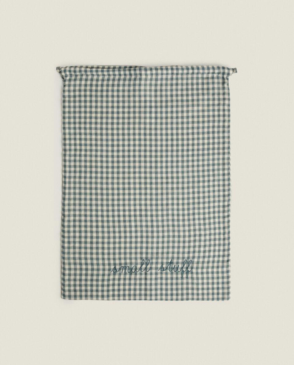 SACO DE ROUPA INFANTIL XADREZ