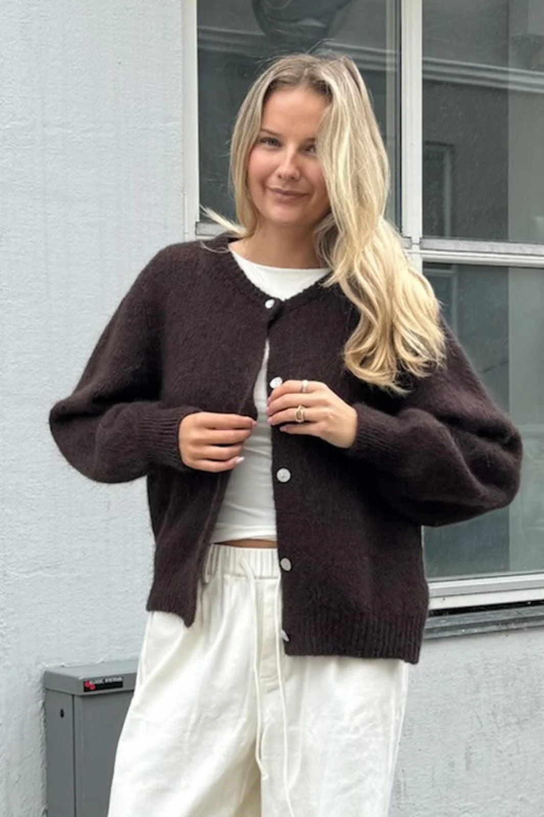 BYIC Idaic Cardigan dbrown dark brown