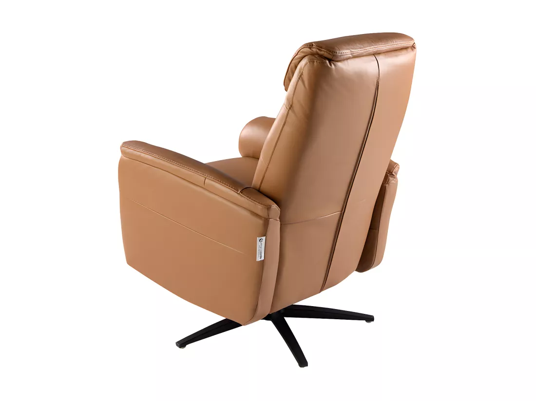 Fauteuil pivotant en cuir marron 5115 ANGEL CERDA