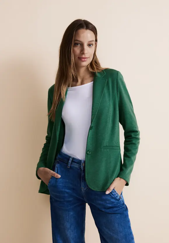 Basic Piqué Blazer - fresh spring green