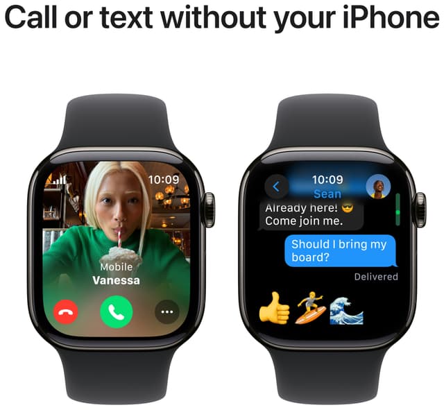Apple Watch S10 46mm GPS+Cel (Slate Titanium/Black sportsrem) M/L