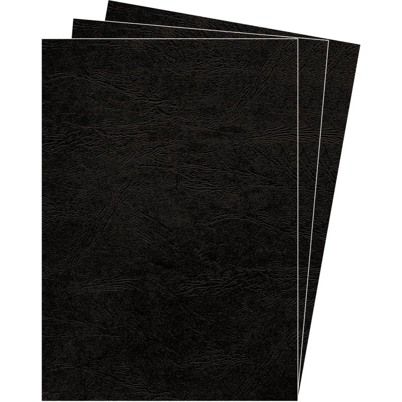 Couverture de reliure Fellowes Delta grain cuir 250 g A4 noir - Boîte de 25