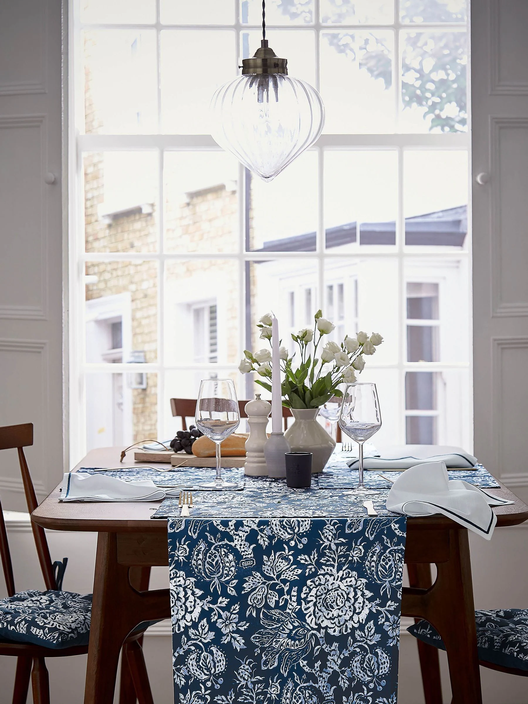 Bedeck of Belfast Saja Stripe 100% Cotton Table Runner