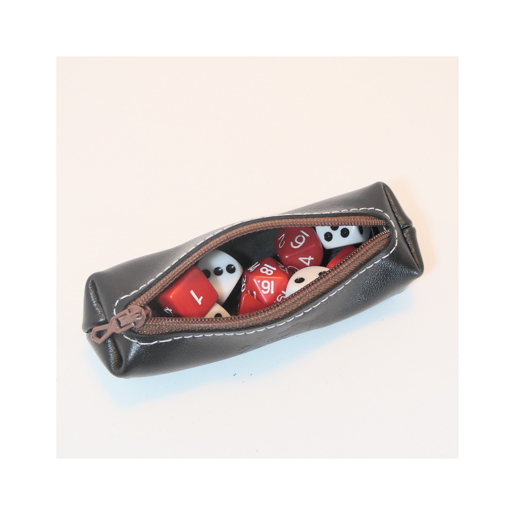 Trousse à dés Nomade - Noire / Marron