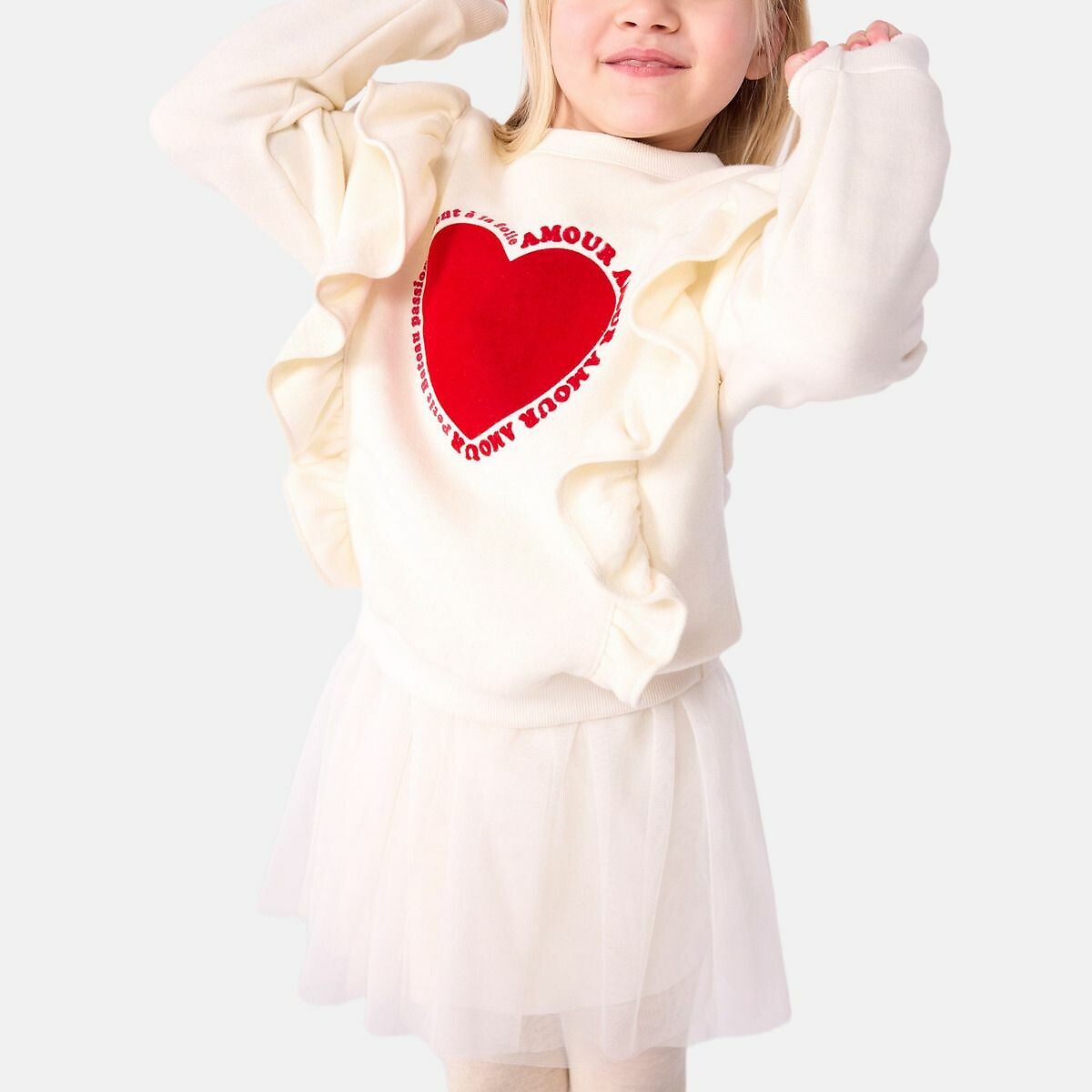 PETIT BATEAU<br>Suéter Flemton com gola redonda e babados