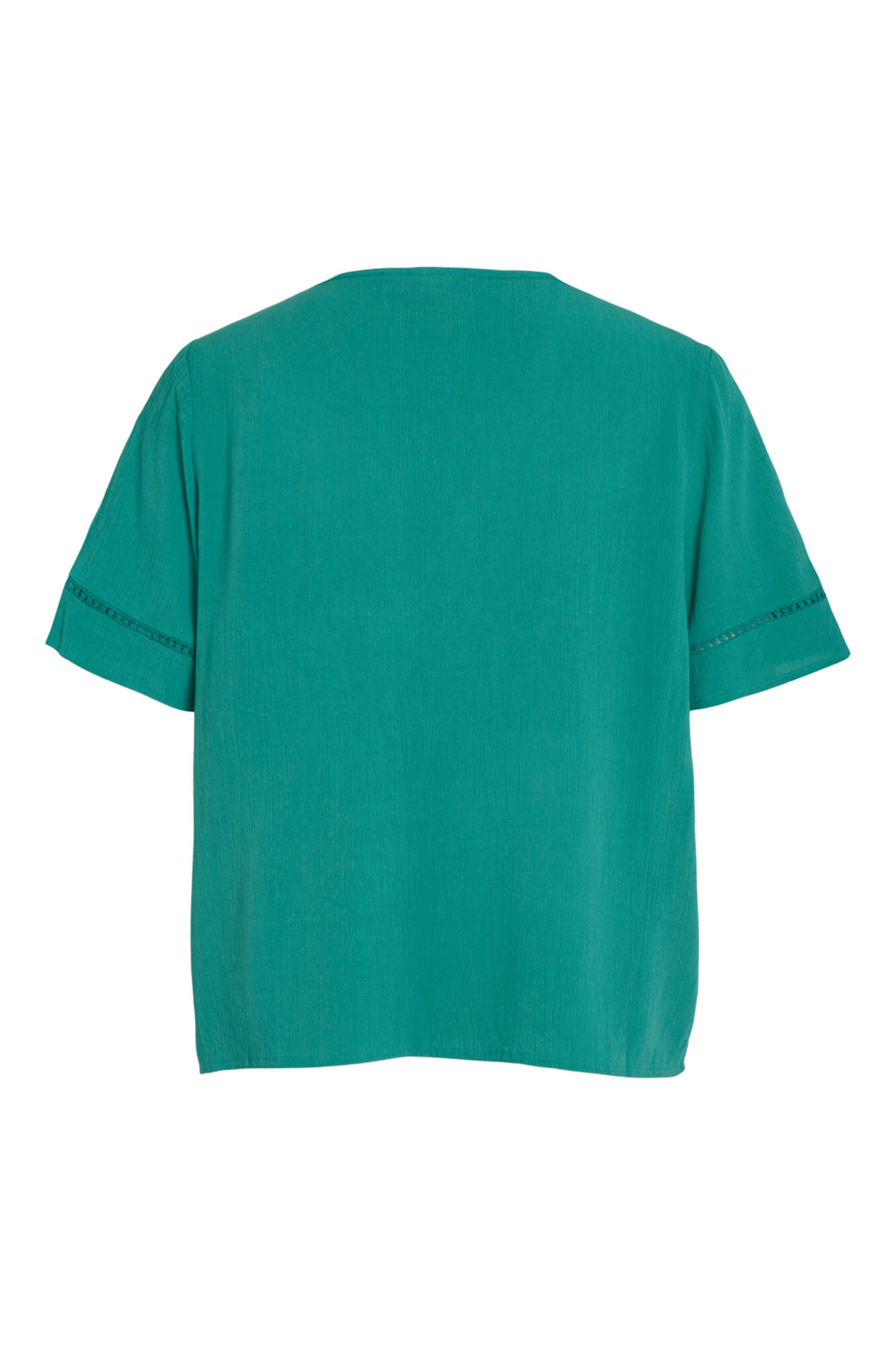Camiseta feminina de manga curta com estampa vazada - Verde