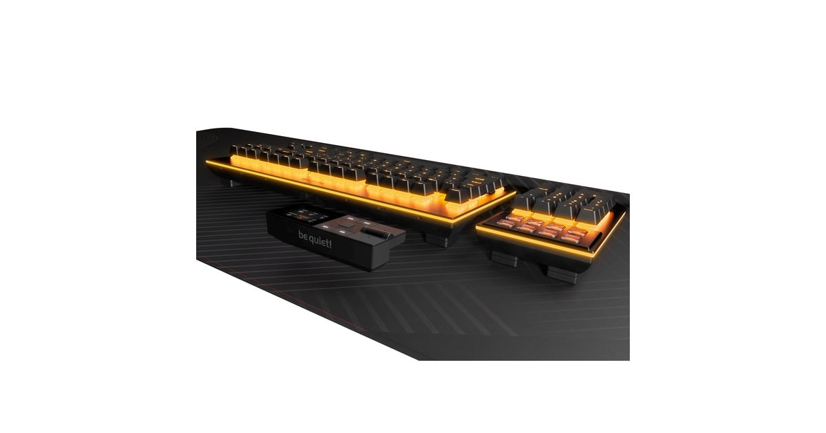 be quiet!Dark Mount Silent Tactile, gaming toetsenbord  (Zwart, US lay-out, be quiet! Silent Tactile, ARGB, PBT double-shot Keycaps, Media Dock)