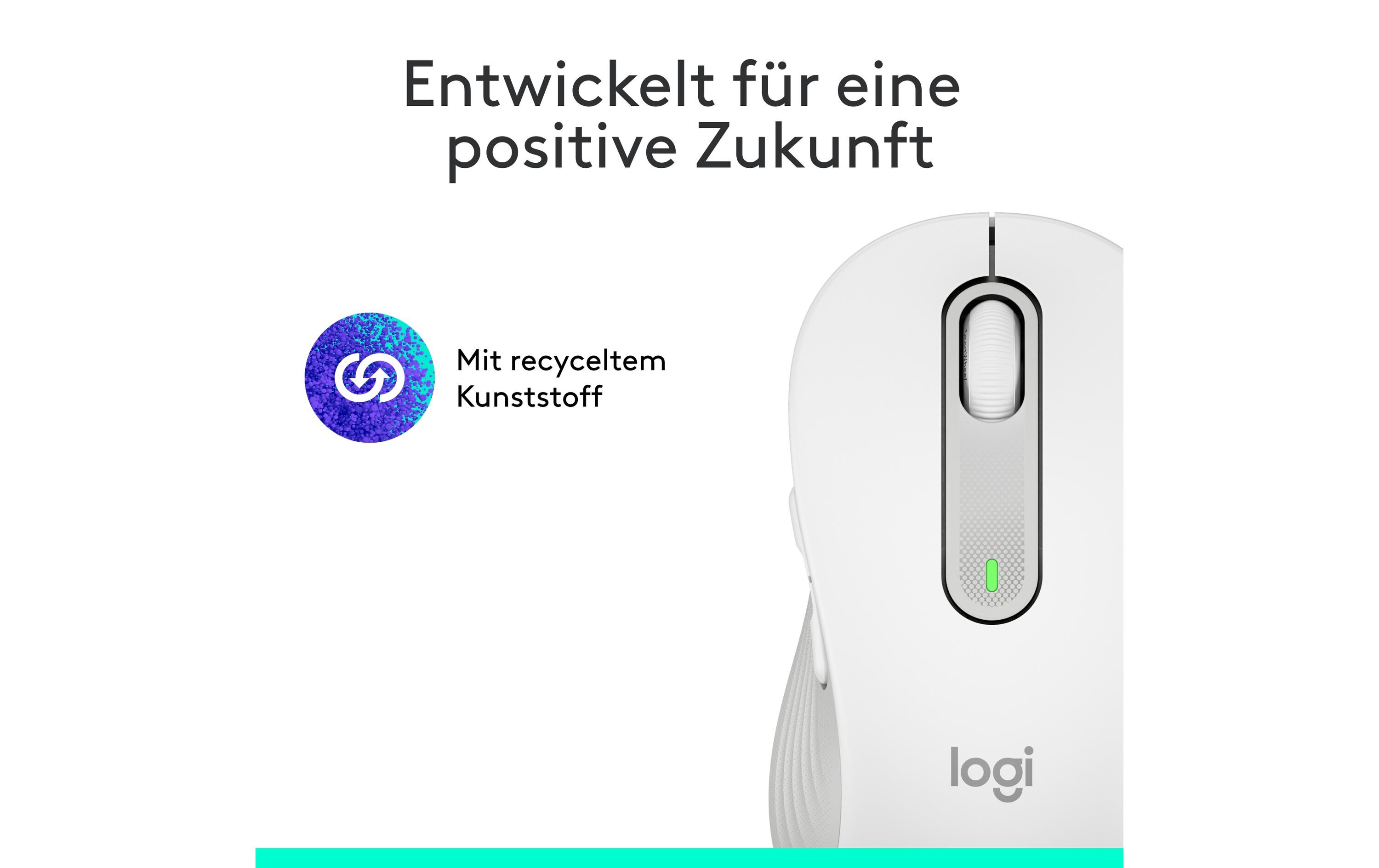 Maus Signature M650 WeissPräzise Wireless-Maus mit «Logitech SilentTouch»-Technologie
