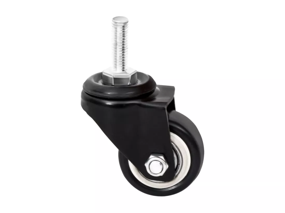Roues pour jardinière 4 pièces noir 8x3,5x8 cm fer
