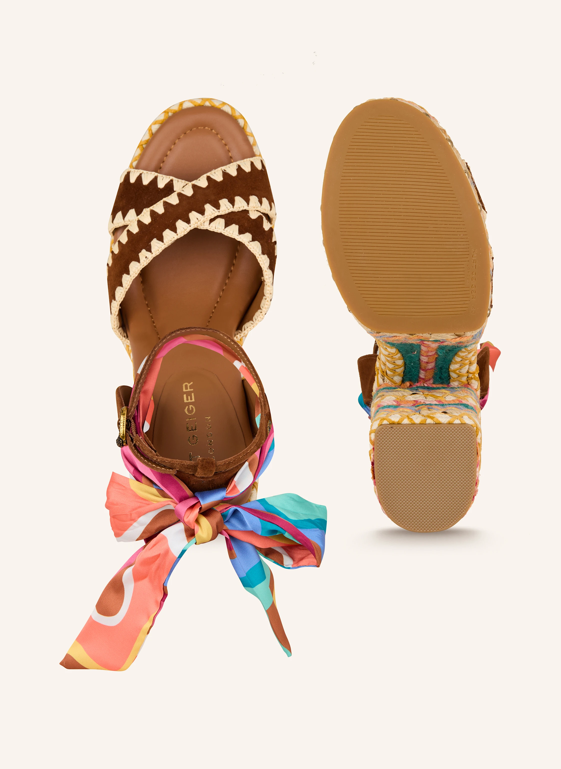 KURT GEIGER Plateau-Sandaletten mit Nieten