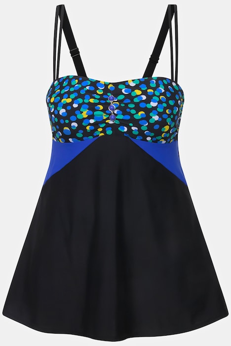 Badekleid, Softcups, Ziersteine, verstellbare Träger