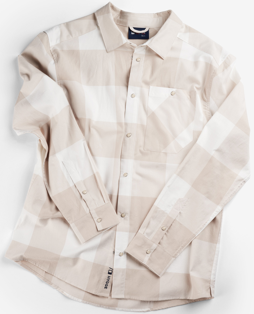 Flannel Shirt Herre 46/Whiteish