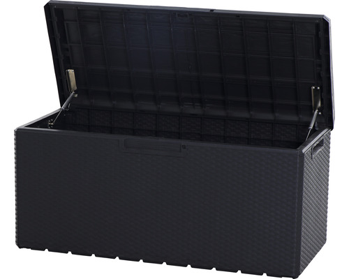 Kussenbox opbergbox 55 x 124 x 59 cm kunststof grijs