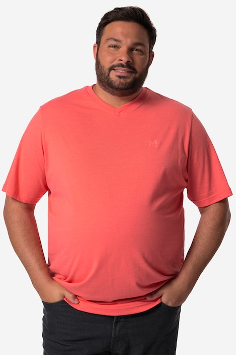 Men+ T-Shirt, Basic, 2er-Pack, Halbarm, V-Ausschnitt, bis 8 XL
