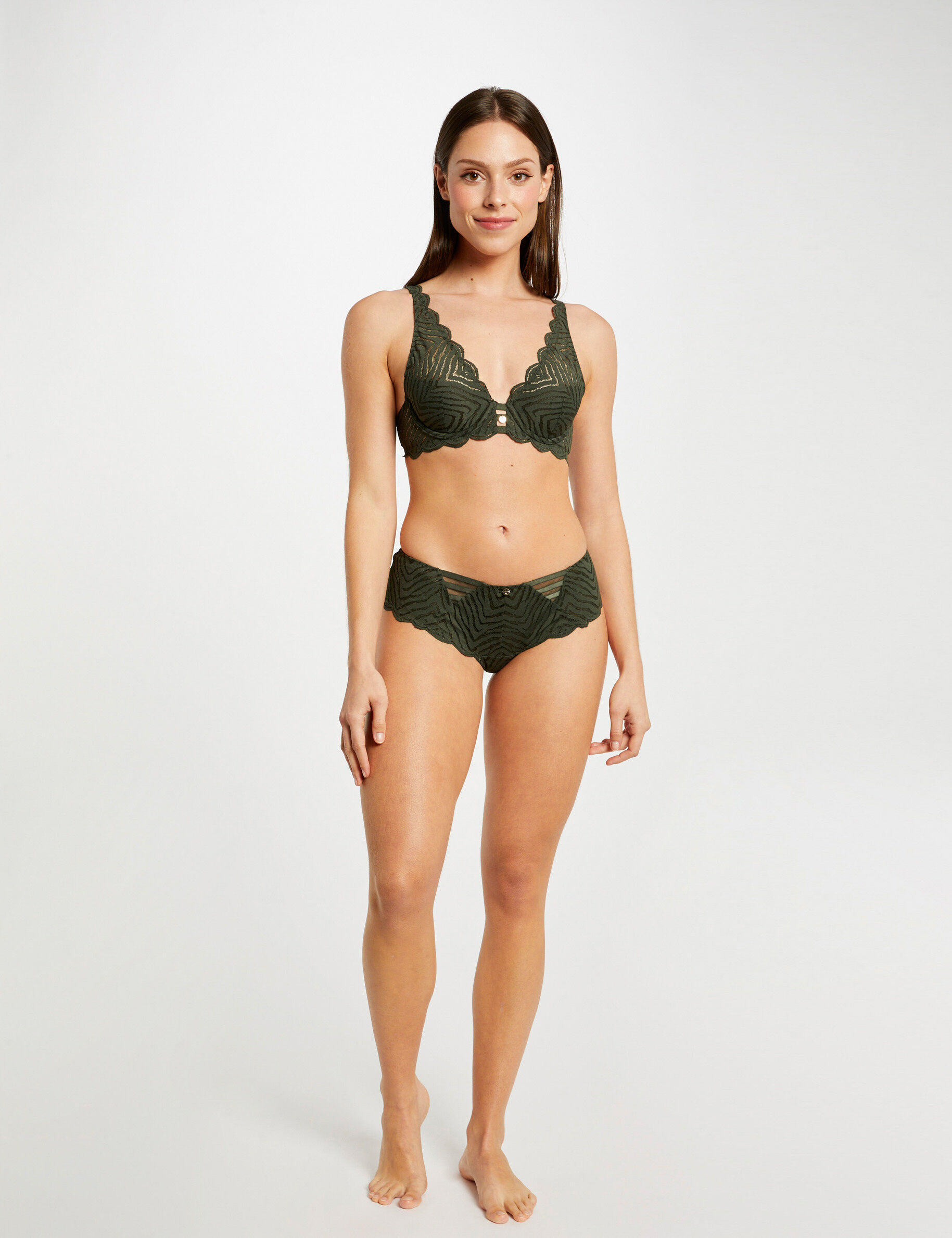 Soutien-gorge coques vert kaki femme - vert_kaki