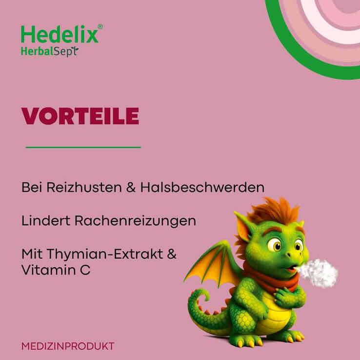 Hedelix Herbalsept Husten Lutscher Kids, 6 St