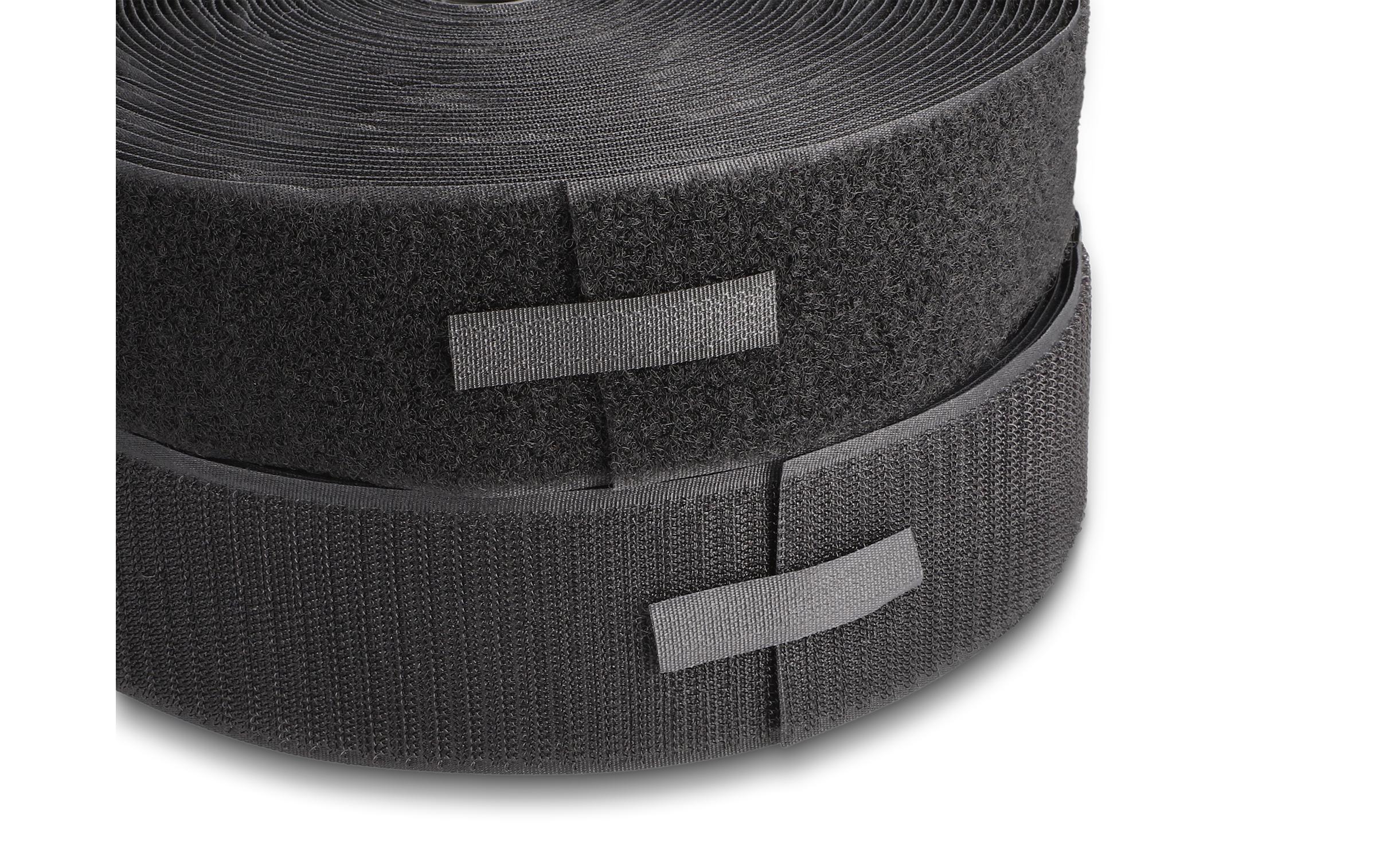 Klettband 25m x 50mm Strapazierfähig SchwarzDelock Strapazierfähiges Klettband mit Haft- und Flauschband L 25 m x B 50 mm schwarz