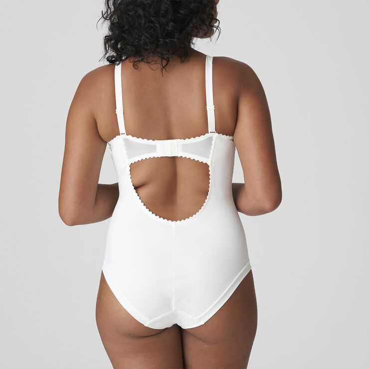 PrimaDonna Springdale bodystocking med dyb udskæring Råhvid