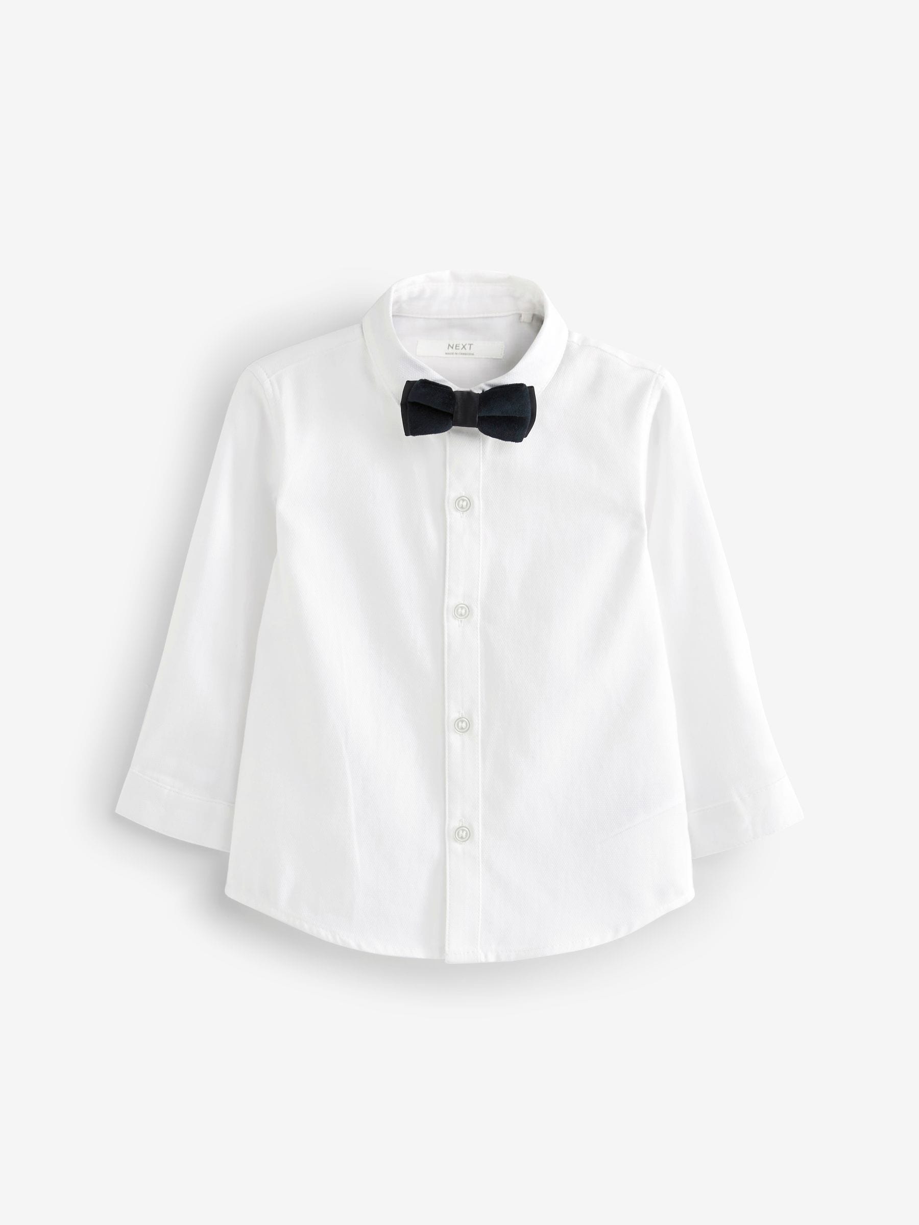 Neutraal - Set van blazer, overhemd, broek en vlinderstrik (3mnd -9jr)