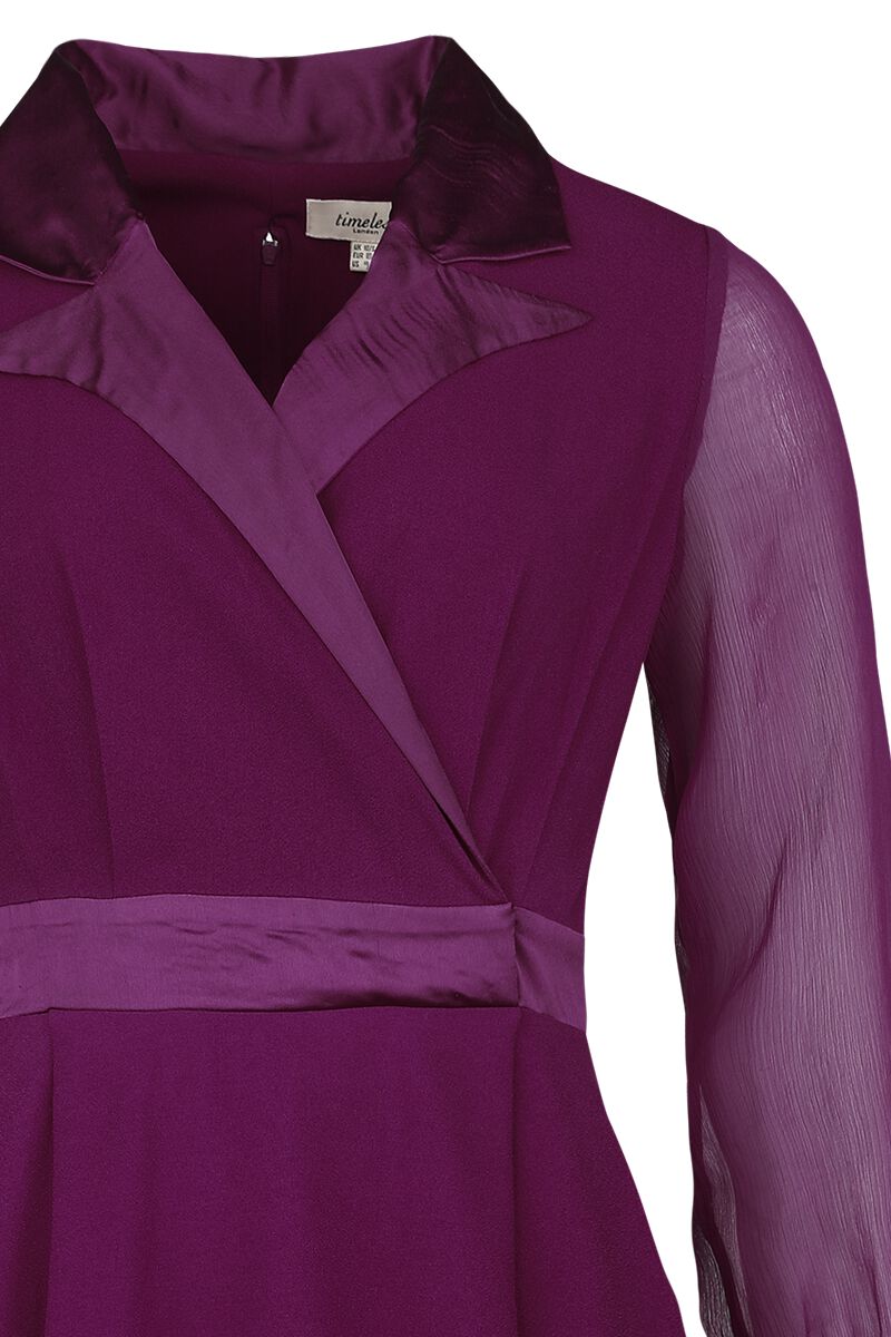 Polly - Robe Prune | Timeless London Robe mi-longue