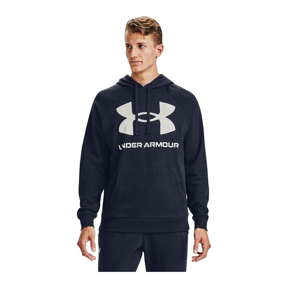 Under Armour RIVAL FLEECE BIG LOGO - Sweat Homme marine