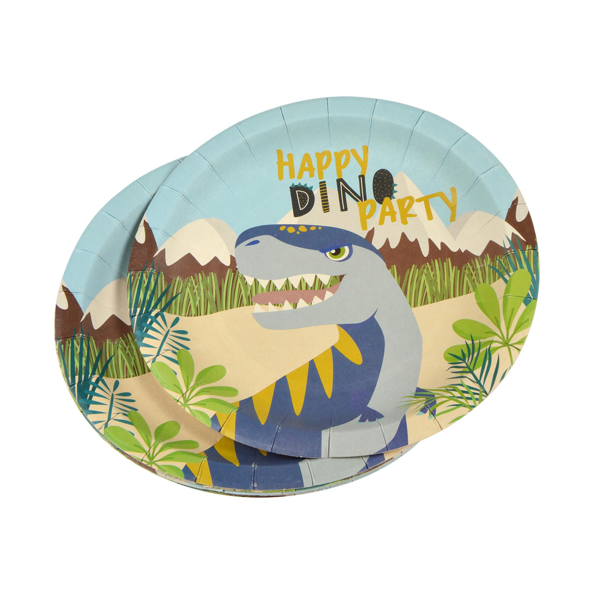 SET 6 ASSIETTES CARTON D.18.5CM HAPPY DINO