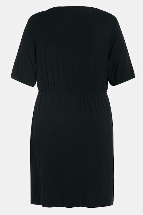 Bellieva-Kleid, Jersey, V-Ausschnitt, Halbarm, Quernaht