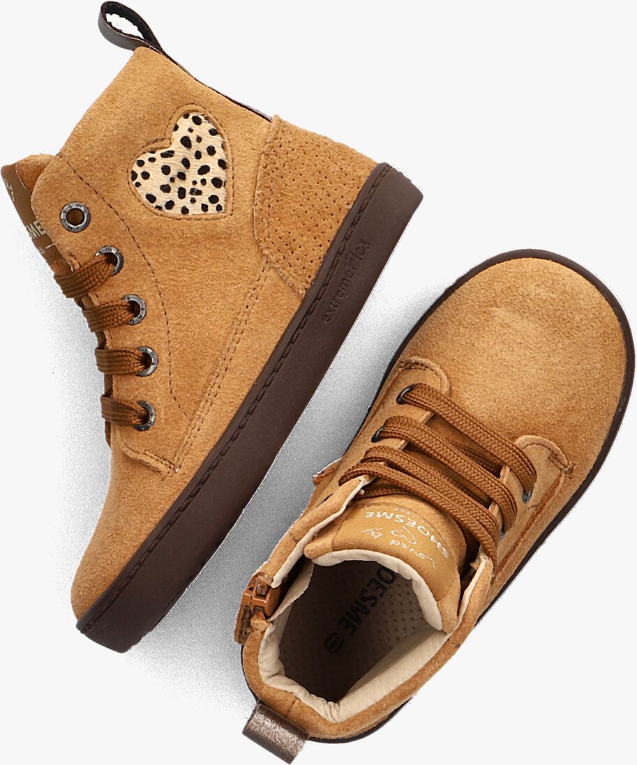 SHOESME cognac shoesme hoge sneaker fl23w015